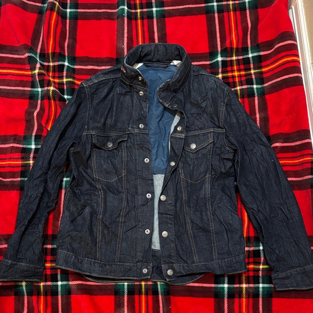 Levi's Dark Blue Jean Jacket with rain hoodie